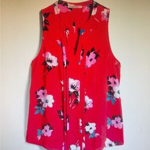 Hawthorn Breyson Pleat detail split neck blouse